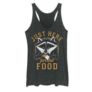 �f�B�Y�j�[ ���f�B�[�X �g�b�v�X T�V���c Juniors' Disney's Pocahontas Meeko Just Here For The Food Portraitank Top Black Heather �u���b�N