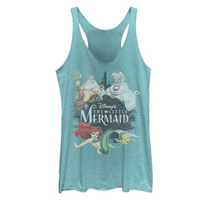 �f�B�Y�j�[ ���f�B�[�X �g�b�v�X T�V���c �O���t�B�b�N Disney's The Little Mermaid Juniors' Characters Graphic Tank Top Tahiti Blue �u���[