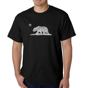 �G���G�[�|�b�v�A�[�g ���f�B�[�X �g�b�v�X T�V���c LA Pop Art California Bear - Men's Word Art-shirt Black �u���b�N