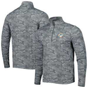 �A���e�B�O�A ���f�B�[�X �g�b�v�X T�V���c Men's Antigua Gray Miami Dolphins Brigade Throwback Quarter-Zip Top Dol Grey �O���[