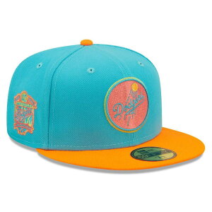 �j���[�G�� ���f�B�[�X �A�N�Z�T���[ �X�q Men's New Era Blue/Orange Los Angeles Dodgers Vice Highlighter 59FIFTY Fitted Hat Lad Blue �u���[
