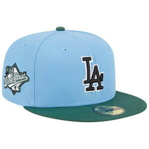 �j���[�G�� ���f�B�[�X �A�N�Z�T���[ �X�q Men's New Era Sky Blue/Cilantro Los Angeles Dodgers 1988 World Series 59FIFTY Fitted Hat Lad Light �u���[