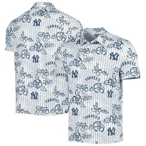 ���C���X�v�[�i�[ ���f�B�[�X �g�b�v�X T�V���c �|���V���c �v�����g Men's Reyn Spooner White New York Yankees Cooperstown Collection Puamana Print Polo Ynk White �z���C�g