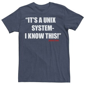 �A�j���L�����N�^�[ ���f�B�[�X �g�b�v�X T�V���c Licensed Character Men's Jurassic Park It's A Unix System Tee Navy Heather �w�U�[