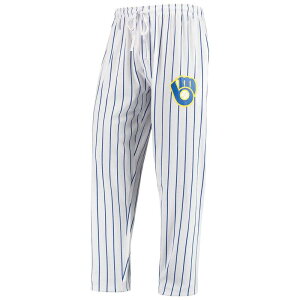 �A���u�����f�b�h ���f�B�[�X �A���_�[�E�F�A �i�C�g�E�F�A Unbranded Men's Conceptsport White/Navy Milwaukee Brewers Vigor Lounge Pant Brwhite �z���C�g