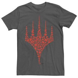 �A�j���L�����N�^�[ ���f�B�[�X �g�b�v�X T�V���c ���S Licensed Character Men's Magic The Gathering Logo Lots Tee Charcoal �`���R�[��