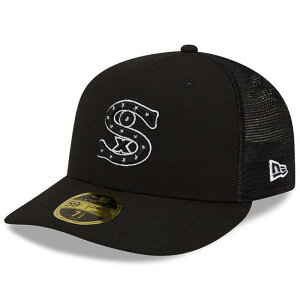 �j���[�G�� ���f�B�[�X �A�N�Z�T���[ �X�q Men's New Era Black Chicago White Sox 2022 Batting Practice Low Profile 59FIFTY Fitted Hat Sox Black �u���b�N