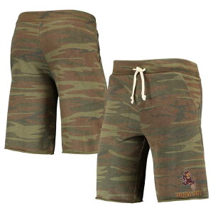 �A���u�����f�b�h ���f�B�[�X �{�g���X �n�[�t�p���c�E�V���[�c �V���[�g�p���c Unbranded Men's Camo Alternative Apparel Arizona State Sun Devils Victory Lounge Shorts Asu Green �O���[��