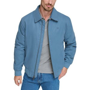 �h�b�J�[�Y ���f�B�[�X �A�E�^�[ �W���P�b�g�E�u���]�� �L���e�B���O Men's Dockers Golf Bomber Quilted Lining Jacket Navy �l�C�r�[