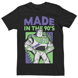 �f�B�Y�j�[ �s�N�T�[ ���f�B�[�X �g�b�v�X T�V���c Disney / Pixar's Toy Story 4 Buzz Lightyear Men's Made In The 90's Tee Black �u���b�N