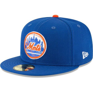 �j���[�G�� ���f�B�[�X �A�N�Z�T���[ �X�q �E�[�� Men's New Era Blue New York Mets Cooperstown Collection Wool 59FIFTY Fitted Hat Met Blue �u���[