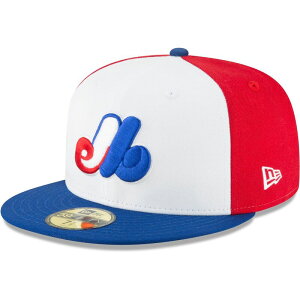 �j���[�G�� ���f�B�[�X �A�N�Z�T���[ �X�q �E�[�� Men's New Era White Montreal Expos Cooperstown Collection Wool 59FIFTY Fitted Hat Mlb White �z���C�g