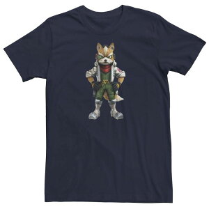 �A�j���L�����N�^�[ ���f�B�[�X �g�b�v�X T�V���c Licensed Character Men's Nintendo Star Fox Portraitee Navy �l�C�r�[