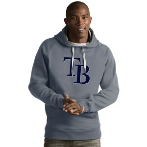 �A���e�B�O�A ���f�B�[�X �g�b�v�X T�V���c ���S �p�[�J�[ Men's Antigua Tampa Bay Rays Victory Logo Hoodie Ray Gray �O���[