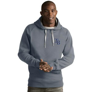 �A���e�B�O�A ���f�B�[�X �g�b�v�X T�V���c �p�[�J�[ Men's Antigua Tampa Bay Rays Victory Pullover Hoodie Ray Gray �O���[