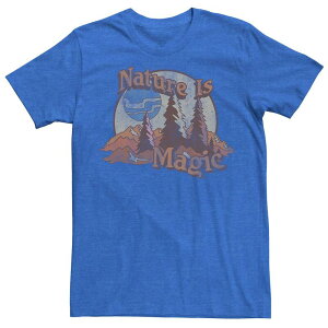 �A�j���L�����N�^�[ ���f�B�[�X �g�b�v�X T�V���c Licensed Character Men's Nature Is Magic Mountains And Trees Circle Tee Royal Heather �w�U�[
