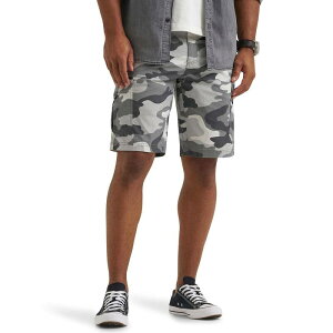 ���[ ���f�B�[�X �{�g���X �n�[�t�p���c�E�V���[�c �V���[�g�p���c Men's Leextreme Motion Crossroad Relaxed-Fit Camo Cargo Shortstatic Gray Camo �O���[