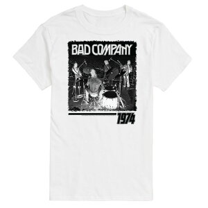 �A�j���L�����N�^�[ ���f�B�[�X �g�b�v�X T�V���c Licensed Character Men's Bad Company Concertee White �z���C�g