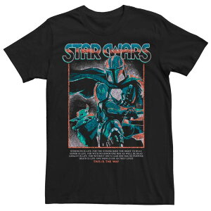 �A�j���L�����N�^�[ ���f�B�[�X �g�b�v�X T�V���c Licensed Character Men'star Wars The Mandalorioan Mando & Grogu Joy Ride Scene Tee Black �u���b�N