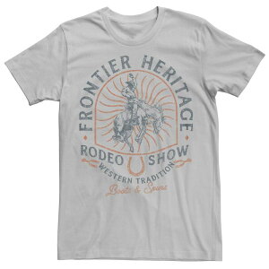 �A���u�����f�b�h ���f�B�[�X �g�b�v�X T�V���c �O���t�B�b�N Unbranded Men's Frontier Heritage Rodeo Show Graphic Tee Silver �V���o�[