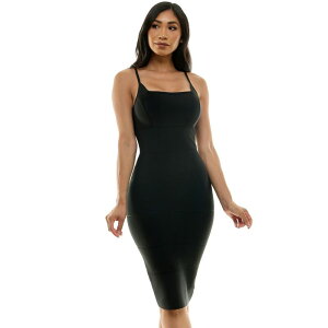 �x�x ���f�B�[�X �g�b�v�X �����s�[�X �~�f�B Women's bebe Square Neck Midi Bandage Dress Black �u���b�N