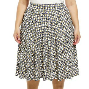 24 �Z�u���R���t�H�[�g ���f�B�[�X �{�g���X�J�[�g A ���C�� �v���X�T�C�Y Plusize 24Seven Comfort Apparel Geometric Elastic Waist Pocket A-Line Skirt Green Multi �O���[��