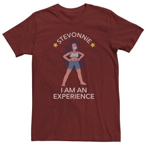 �A�j���L�����N�^�[ ���f�B�[�X �g�b�v�X T�V���c Licensed Character Men's Cartoonetwork Steven Universe Stevonnie I Am An Experience Tee Cardinal