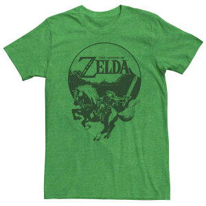 �A�j���L�����N�^�[ ���f�B�[�X �g�b�v�X T�V���c Licensed Character Young Men's Nintendo Legend Of Zelda Link Epona Circle Portraitee Kelly Heather �w�U�[