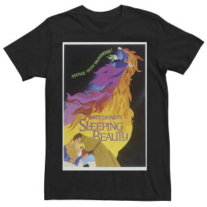 �f�B�Y�j�[ ���f�B�[�X �g�b�v�X T�V���c Disney'sleeping Beauty Men's Fire Movie Poster Tee Black �u���b�N
