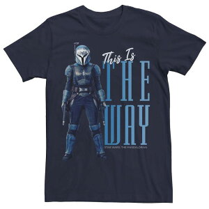 �A�j���L�����N�^�[ ���f�B�[�X �g�b�v�X T�V���c �g�[�� Licensed Character Big & Tall Star Wars: The Mandalorian Bo-Katan This The Way R22 Tee Navy �l�C�r�[