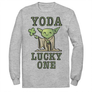 �A�j���L�����N�^�[ ���f�B�[�X �g�b�v�X T�V���c Licensed Character Men'star Wars Yoda Lucky Cute Cartoon St Patrick's Tee Athletic Heather �w�U�[