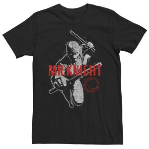 �A�j���L�����N�^�[ ���f�B�[�X �g�b�v�X T�V���c �g�[�� Licensed Character Big & Tall Marvel Moon Knight Mr Big Crescent Icon Tee Black �u���b�N