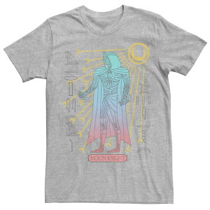 �A�j���L�����N�^�[ ���f�B�[�X �g�b�v�X T�V���c Licensed Character Men's Marvel Moon Knight Mummy Glyphs Tee Athletic Heather �w�U�[