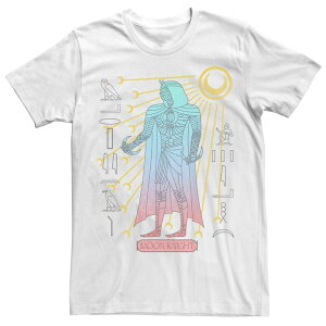 �A�j���L�����N�^�[ ���f�B�[�X �g�b�v�X T�V���c Licensed Character Men's Marvel Moon Knight Mummy Glyphs Tee White �z���C�g