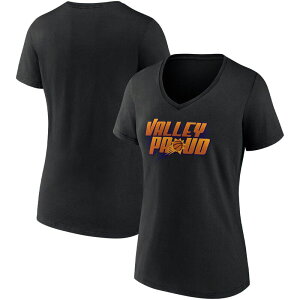 �t�@�i�e�B�N�X ���f�B�[�X �g�b�v�X T�V���c V�l�b�N Women's Fanatics Branded Black Phoenix Suns Hometown Collection Valley Proud V-Neck T-Shirt Phx Black �u���b�N