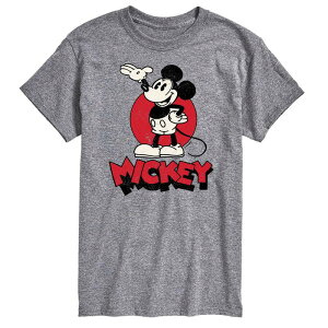 �f�B�Y�j�[ ���f�B�[�X �g�b�v�X T�V���c �g�[�� �O���t�B�b�N Disney's Mickey Mouse Big & Tall Heritage Graphic Tee Gray �O���[
