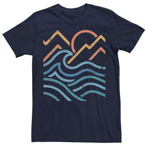 �A���u�����f�b�h ���f�B�[�X �g�b�v�X T�V���c �O���t�B�b�N Unbranded Men's Mountain Beach Sunrise Graphic Tee Navy �l�C�r�[