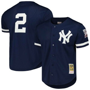 �~�b�`�F��&�l�X ���f�B�[�X �g�b�v�X T�V���c ���b�V�� �W���[�W�[ Men's Mitchell & Ness Derek Jeter Navy New York Yankees Cooperstown Collection Mesh Batting Practice Button-Up Jerseynk Navy �l�C�r�[