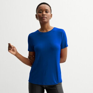 �i�C���E�F�X�g ���f�B�[�X �g�b�v�X T�V���c �N���[�l�b�N Women's Nine West Essential Crewneck Tee Vivid Lagoon