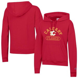 �`�����s�I�� ���f�B�[�X �g�b�v�X T�V���c �p�[�J�[ Women's Champion Red Calgary Flames Arched Pill Box Hoodie Flm Red ���b�h
