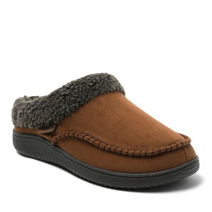 fBAtH[Y Y V[Y T_ XG[h Dearfoams Marshall Microsuede Men's Clog Slippers Chestnut