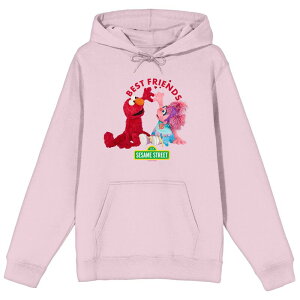�A�j���L�����N�^�[ ���f�B�[�X �g�b�v�X T�V���c �p�[�J�[ Licensed Character Juniors' Sesame Street Elmo & Abby Cadabby Best Friends Hoodie Pink �s���N