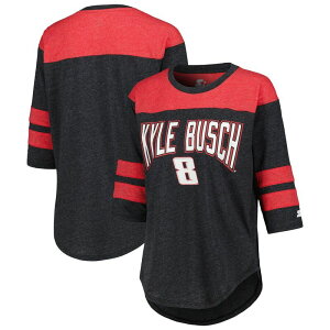 �X�^�[�^�[ ���f�B�[�X �g�b�v�X T�V���c Women'starter Blackyle Busch Full Back Block 3/4-Sleeve Tri-Blend Top Nas Black �u���b�N