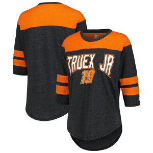 �X�^�[�^�[ ���f�B�[�X �g�b�v�X T�V���c Women'starter Black Martin Truex Jr Full Back Block 3/4-Sleeve Tri-Blend Top Nas Black �u���b�N