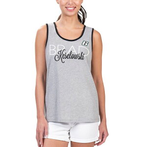 �W�[�X���[ �t�H�[�n�[ �o�C �J�[�� �o���N�X ���f�B�[�X �g�b�v�X T�V���c Women's G-III 4Her by Carl Banks Heather Gray Brad Keselowski Fastest Lap Fashion Tank Nas Grey �O���[