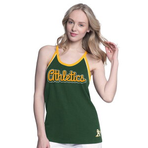 �W�[�X���[ �t�H�[�n�[ �o�C �J�[�� �o���N�X ���f�B�[�X �g�b�v�X T�V���c Women's G-III 4Her by Carl Banks Green Athletics Curveball Racerback Tank Top Oas Green �O���[��