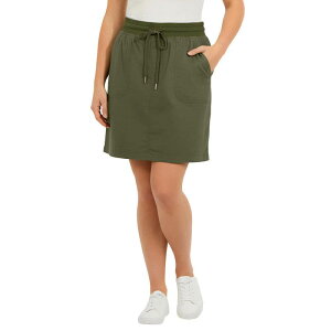 ���A�}���Y ���f�B�[�X �{�g���X�J�[�g �v���X�T�C�Y Roaman's Women's Plusize Pull-On Drawstring Cargo Skort Dark Olive Green �O���[��