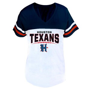 �v���t�@�C�� ���f�B�[�X �g�b�v�X T�V���c V�l�b�N �v���X�T�C�Y Women's Profile Navy/White Houston Texans Plusize Split Body V-Neck T-shirtxs Navy �l�C�r�[