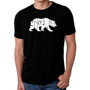 �G���G�[�|�b�v�A�[�g ���f�B�[�X �g�b�v�X T�V���c LA Pop Art Yosemite Bear - Men's Premium Blend Word Art-Shirt Black �u���b�N