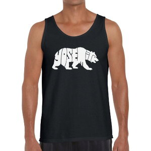 �G���G�[�|�b�v�A�[�g ���f�B�[�X �g�b�v�X T�V���c LA Pop Art Yosemite Bear - Men's Word Artank Top Black �u���b�N